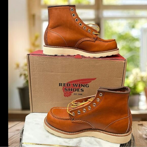 Red Wing Heritage men's Classic 6 inch Moc Toe Work Boot 875 Oro Legacy USA - Picture 14 of 15